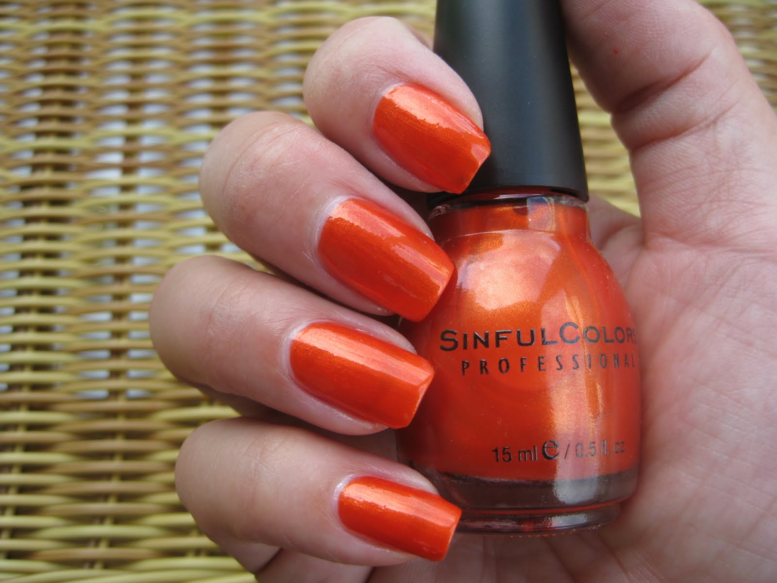sinful color nail polish courtney orange