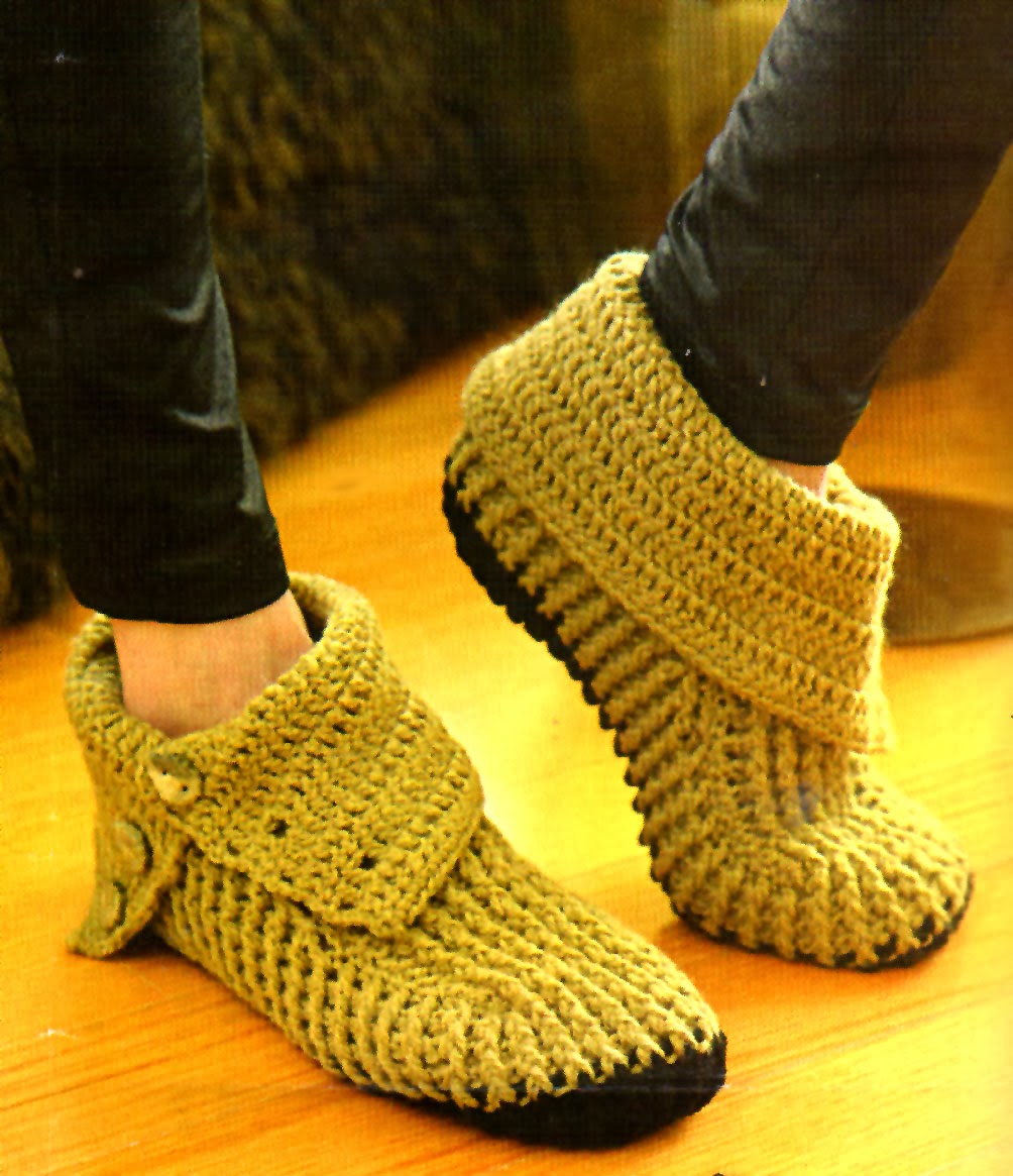botas bajas tejidas a crochet