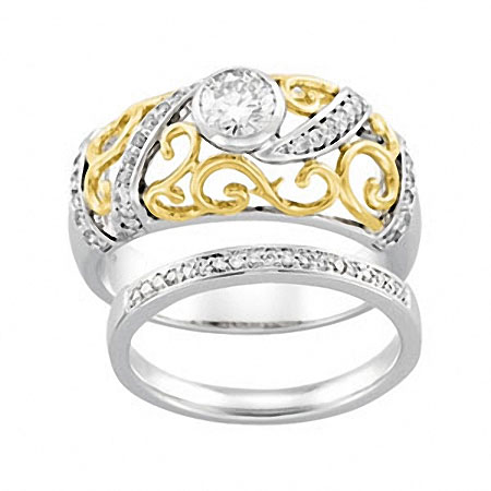 white gold wedding ring sets