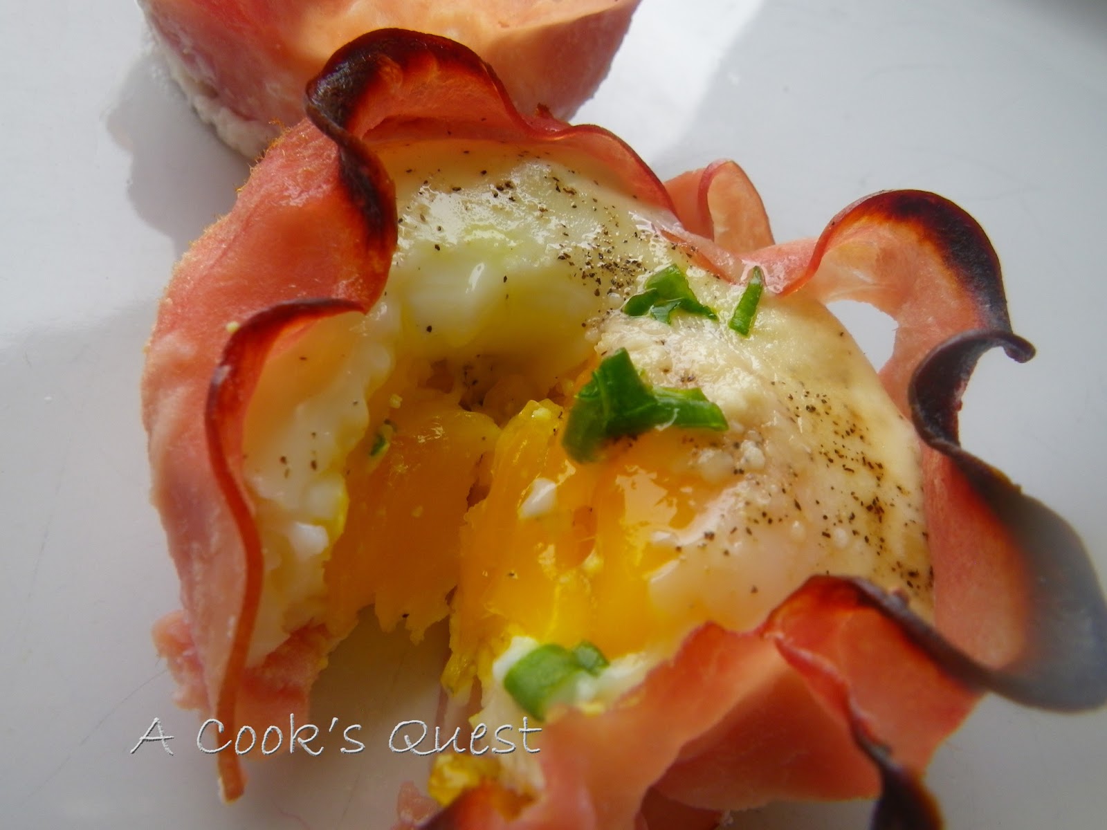 A Cook's Quest Baked Ham and Egg Cups
