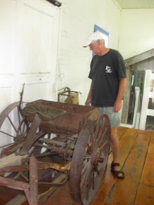 Norm Admires the Old Machinery at the Potato Museum