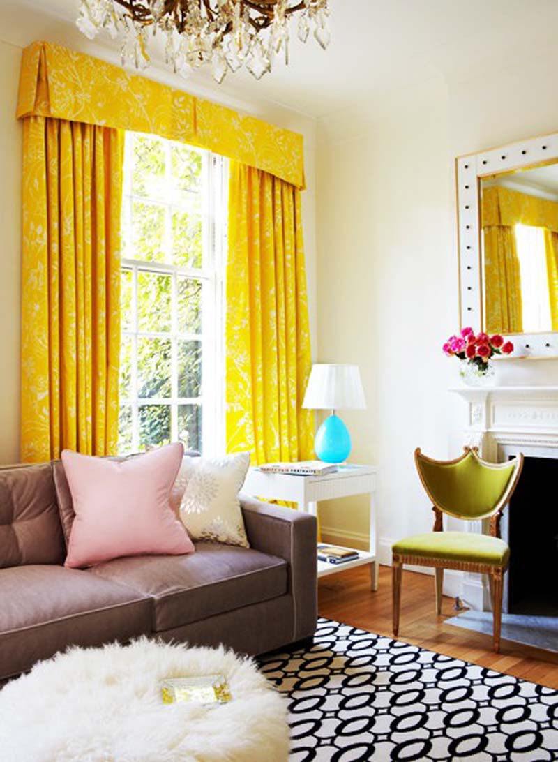 Savvy Home: Delightful Daily: Bright Yellow Pelmets