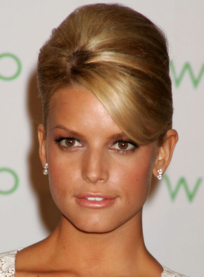 french twist hairstyle on Jessica Simpson Hair Style Wallpapers