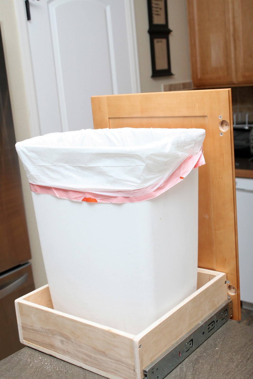 Our Modern Homestead DIY Pullout Trash Drawer