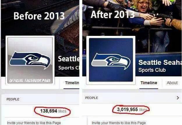 facebook - seahawks - before 2013, After 2013