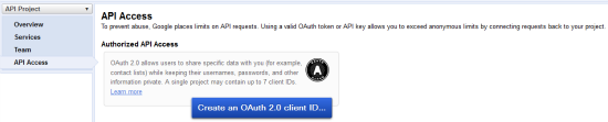 OAuth 2.0 client ID