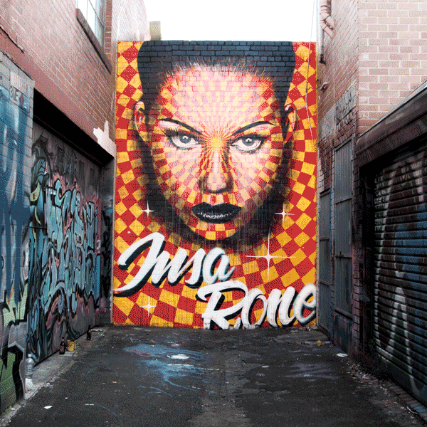 Insa Rone GIFITI Mural  Melbourne Australia