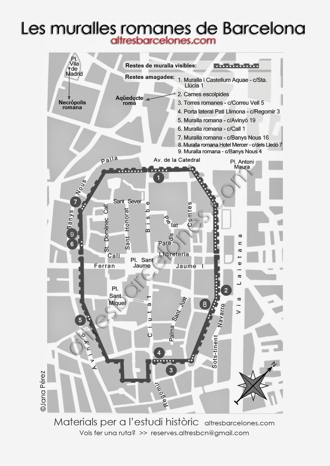 Els trams ocults de la muralla romana de Barcino
