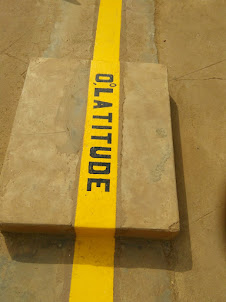 Equator line marker in Kayabwe