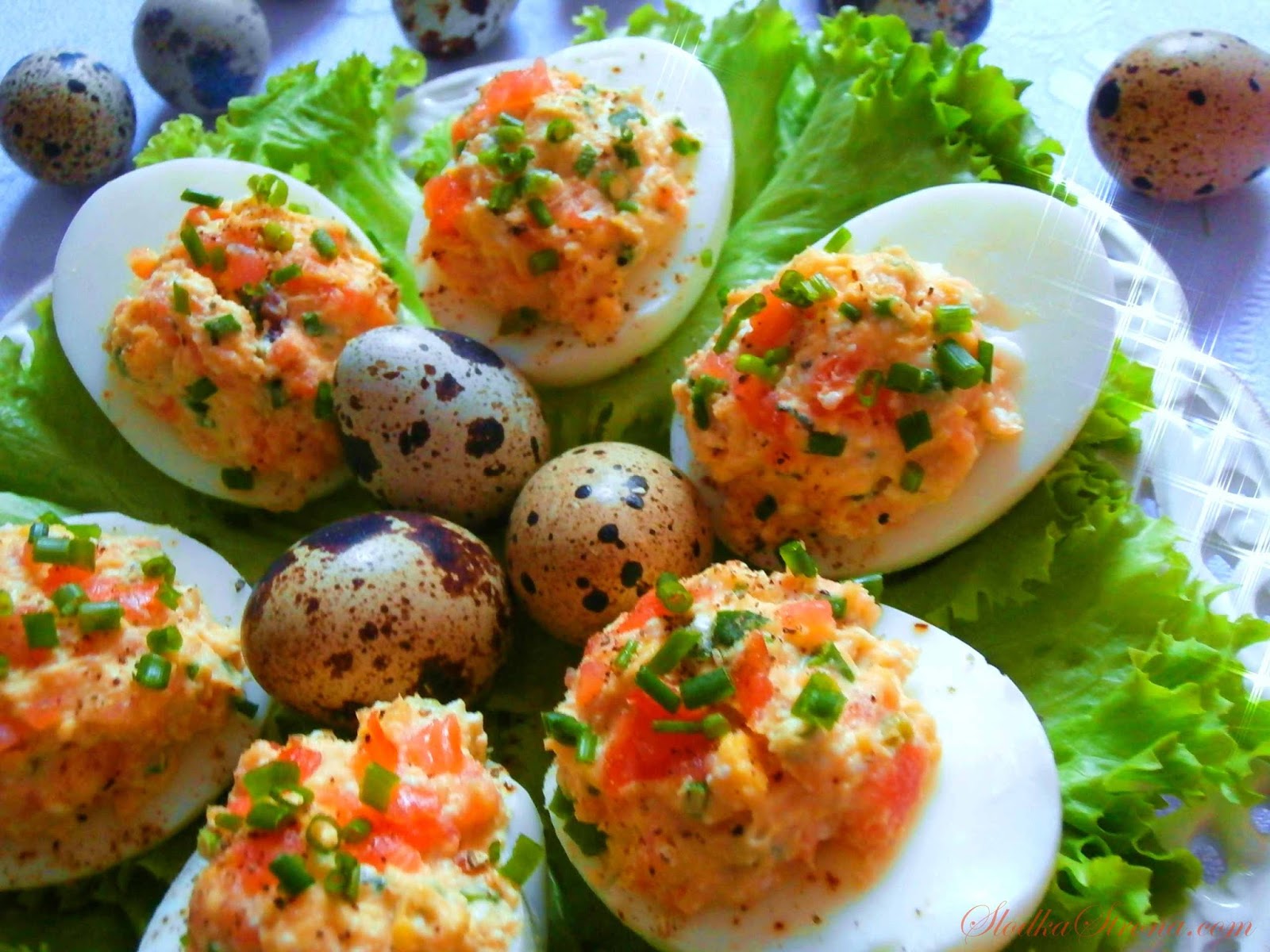 Jaja faszerowane pastą z Łososia Wędzonego - Słodka Strona - Przepis
