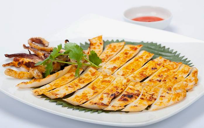 mực một nắng nướng