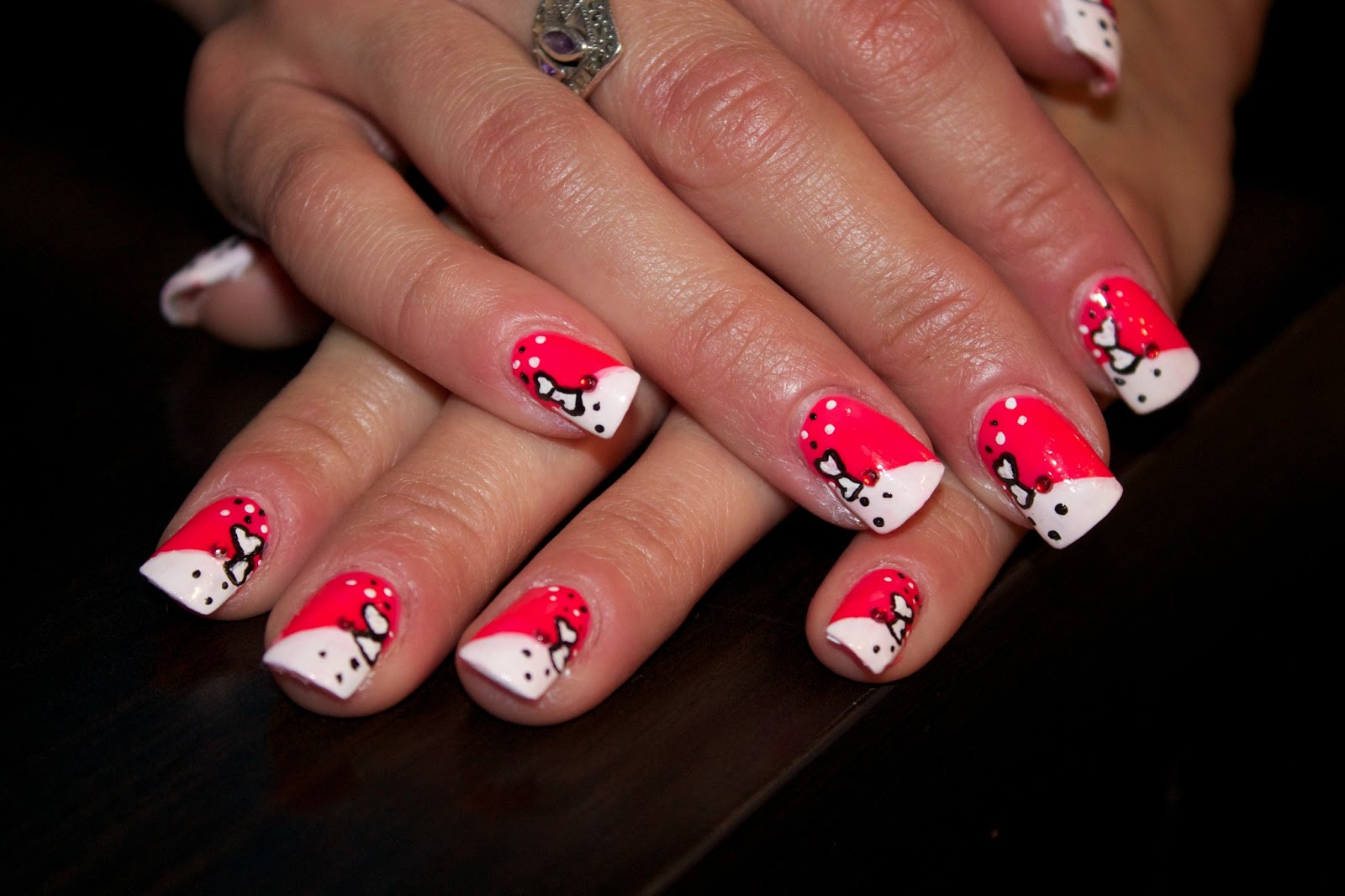 Valentine's Day Hombre Nail Tutorial - wide 4