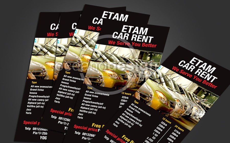 Brosur etam rent car Jasa Desain Grafis Jogja