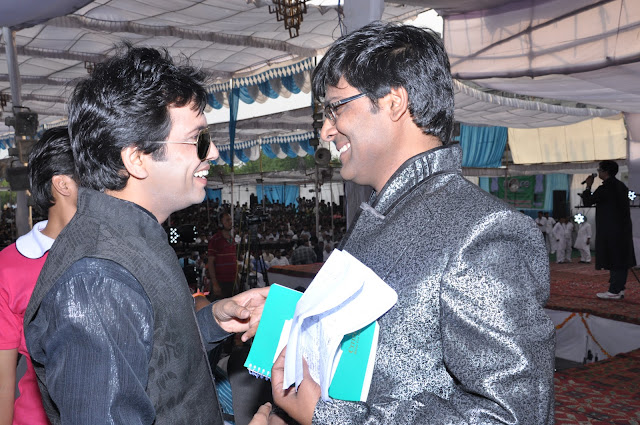 Ajit anand and Manoj Bhawuk in Vishwa Bhojpuri Sammelan