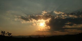 Sun heading towards the horizon Sun heading towards the horizon