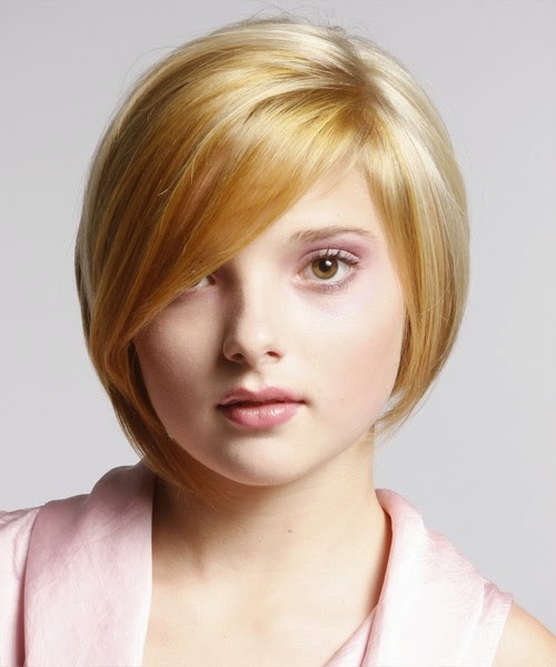 Cute Blonde Short Hairstyle For Round Faces Cute Blonde Short Hairstyle For Round Faces
