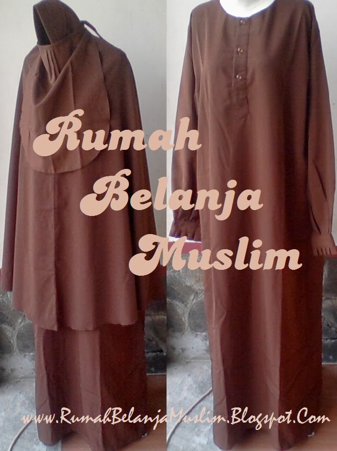 Gamis Muslimah Cokelat Besway