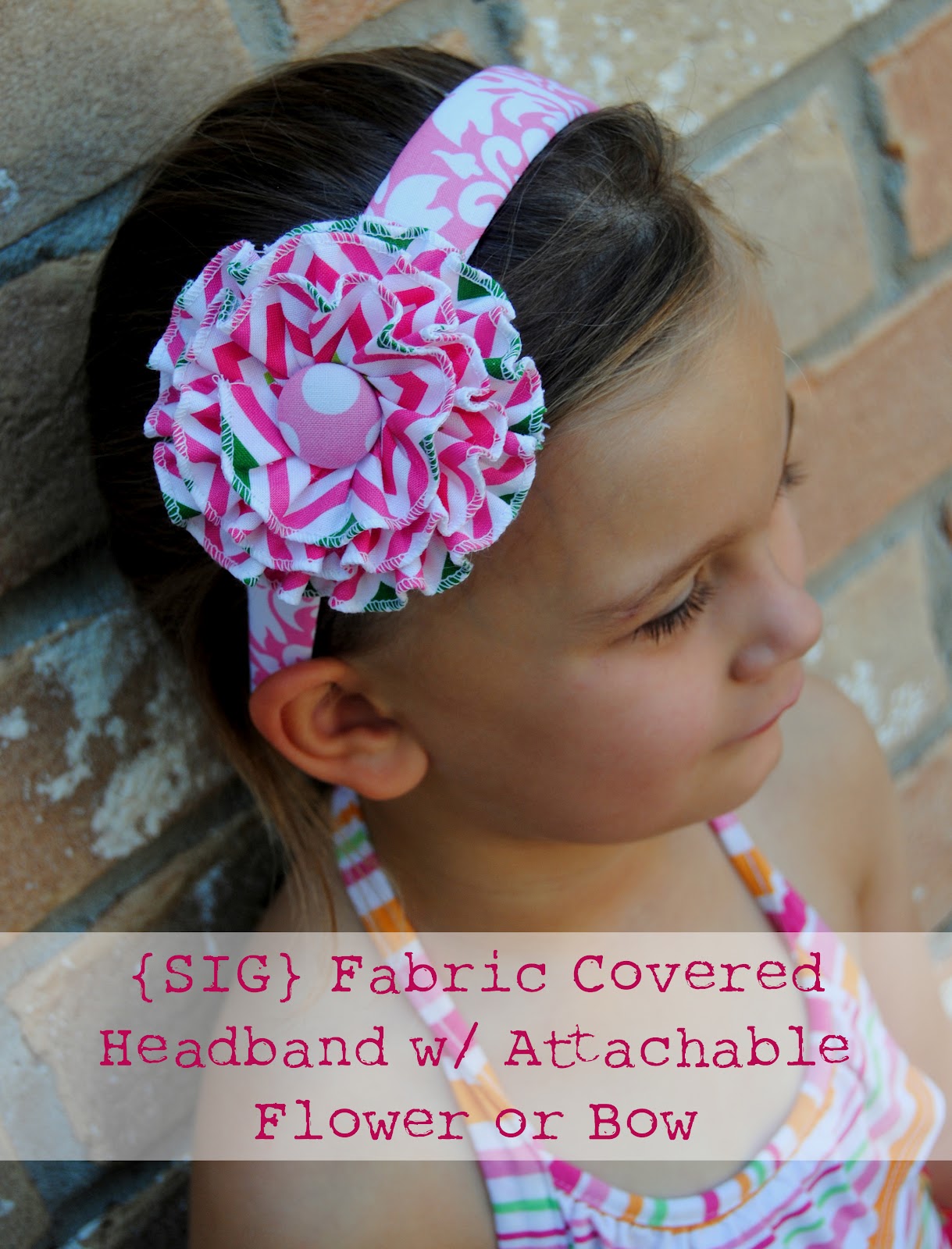 SIGnature Creations DIY Fabric Covered Headband with Bow/Flower Attachment