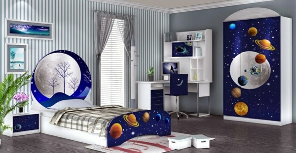 Dormitorios para niños tema espacial - Ideas para decorar dormitorios