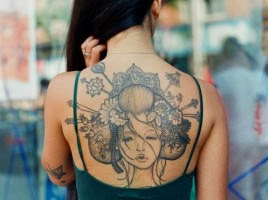 Imagens de Tatuagens de Gueixa Femininas Desenhos de Tatuagens de Gueixa Femininas