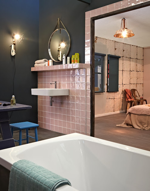 salle de bains zelliges roses vtwonen via Nat et nature