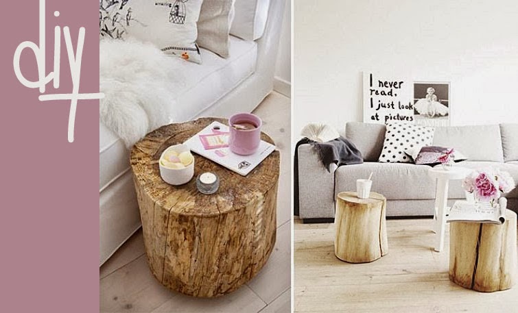 Petitecandela: blog de decoraciÃn, diy, diseÃo y muchas velas: diy ... Decoracion contemporanea con mesas tronco