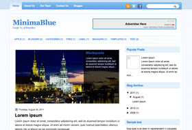 MinimaBlue Blogger Template