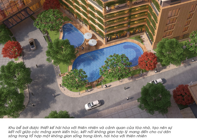 Phối cảnh bể bơi trong tòa nhà chung cư The Golden An Khánh 32T Phối cảnh bể bơi trong tòa nhà chung cư The Golden An Khánh 32T