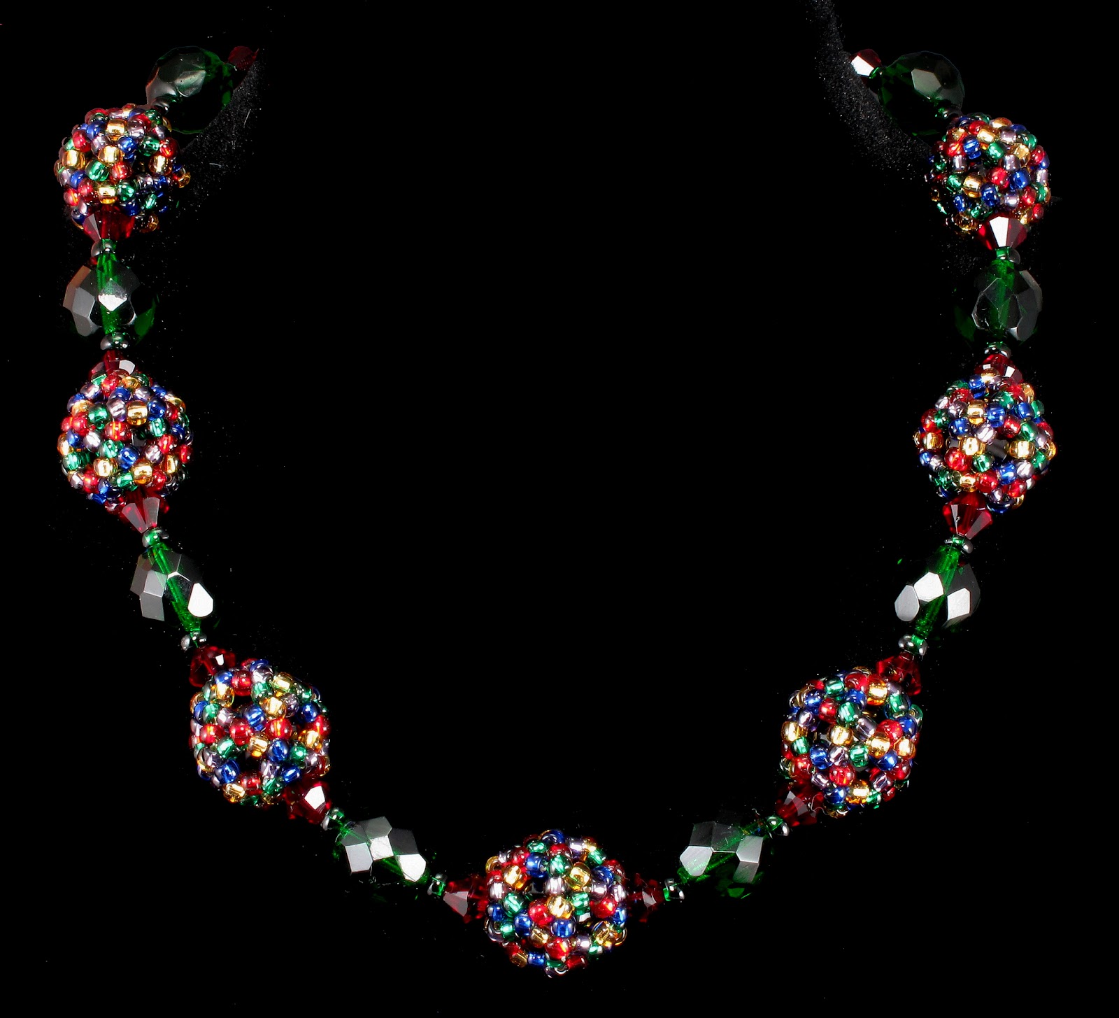 Bead Origami Christmas Lights Necklace