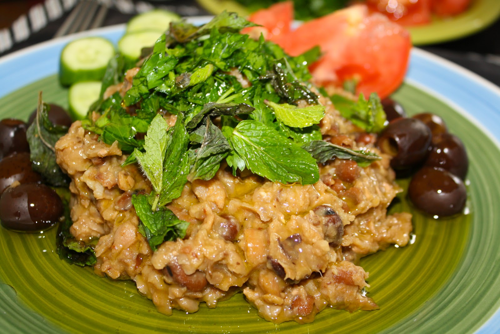 Hala's Cuisine Foul (Fava beans and Chickpeas). Beirut