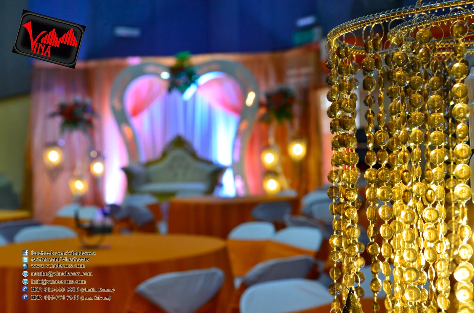 Wedding Dinner Decoration at Dewan Serbaguna Taman Maluri, Jln Wira 1, Kg Pandan, 55100 Kuala Lumpur on 22/03/2014 (Entrance Kolam Setting, Entrance Arch, Crystal Pillars, Main table Setting, Backdrop Setting on the stage and Photography Backdrop) by Vina Canopy & Decor Wedding Dinner Decoration at Dewan Serbaguna Taman Maluri, Jln Wira 1, Kg Pandan, 55100 Kuala Lumpur on 22/03/2014 (Entrance Kolam Setting, Entrance Arch, Crystal Pillars, Main table Setting, Backdrop Setting on the stage and Photography Backdrop) by Vina Canopy & Decor
