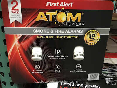 First Alert Atom 10-year Smoke and Fire Alarms – Convenient, no battery replacements needed