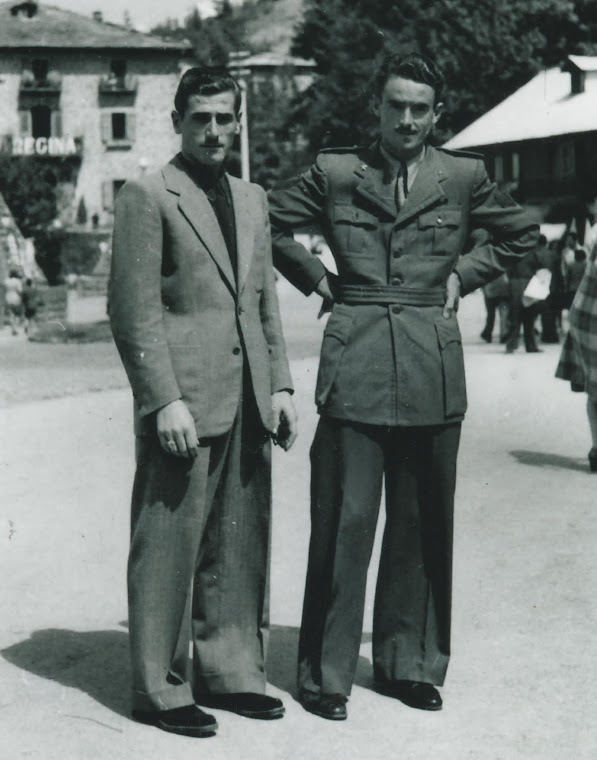 Carlo Narratone con un amico, nel periodo della seconda guerra mondiale
