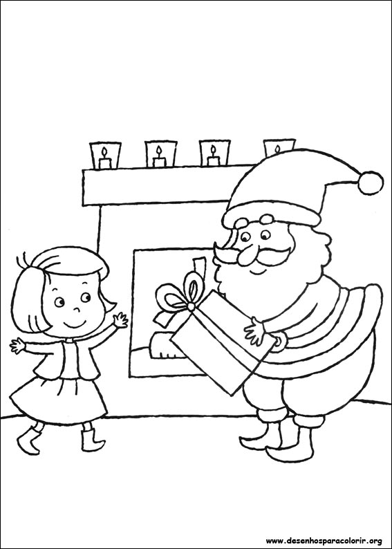 imagens História do Papai Noel para copiar pintar Desenhos Preto e Branco História do Papai Noel para copiar Colorir