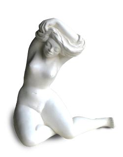 Statue Style figuratif Femme nue assise