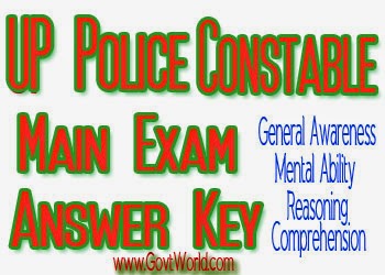UP Police Constable Main Exam Answer Key 2017