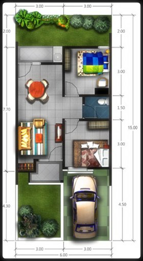 desain rumah minimalis type 45