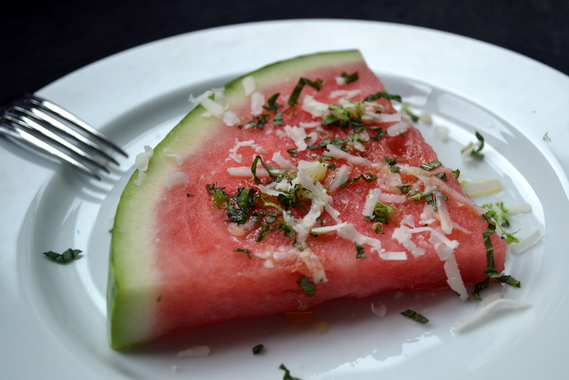 Hardly Housewives Sweet and Savory Watermelon Appetizer
