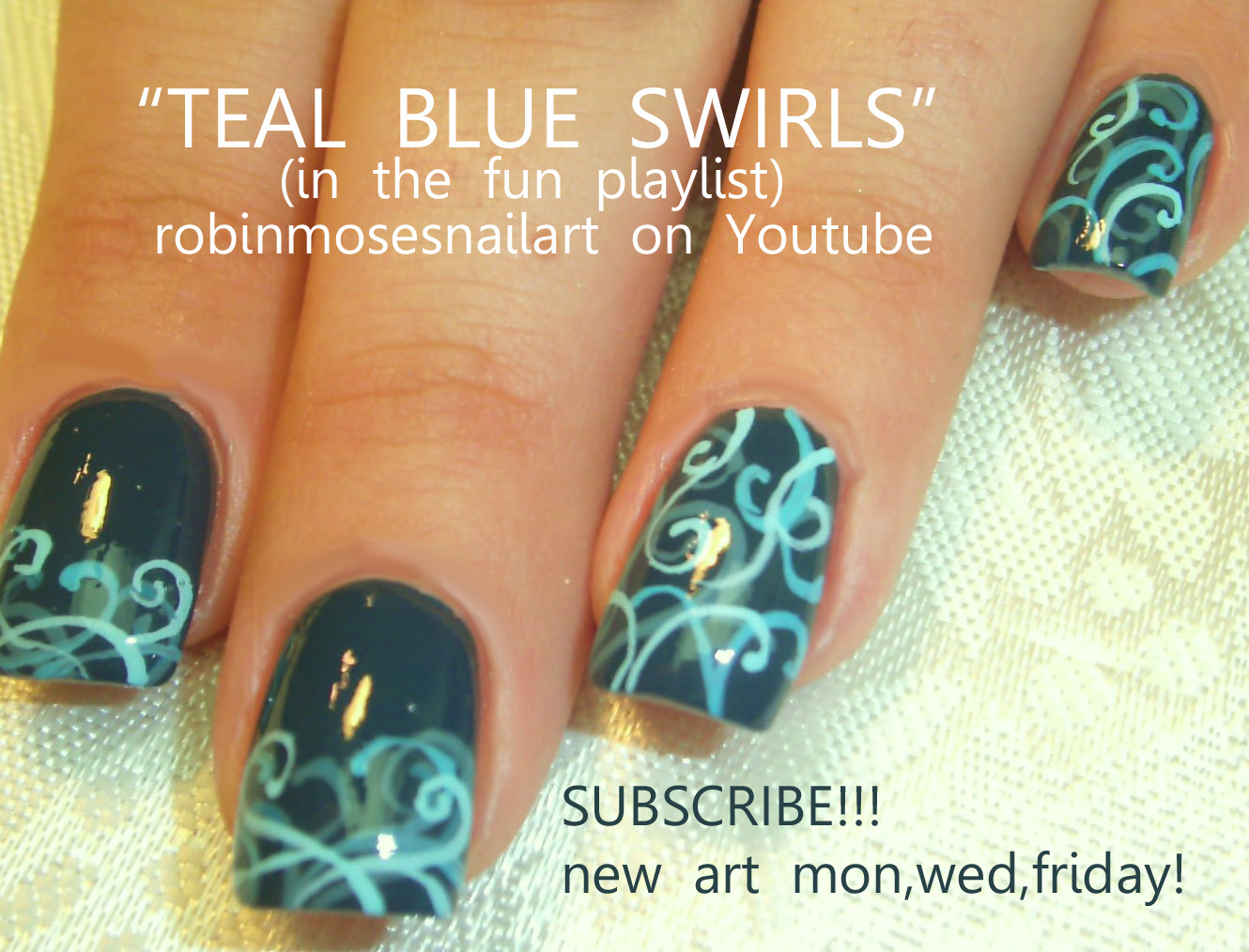 1. Blue and White Floral Nail Design - wide 10