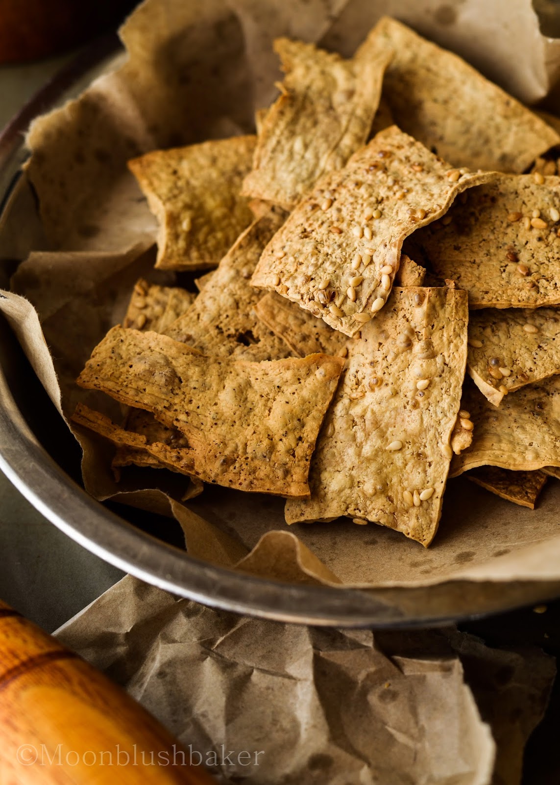 Post Christmas Puff // Baked miso dust kale and tofu chips The