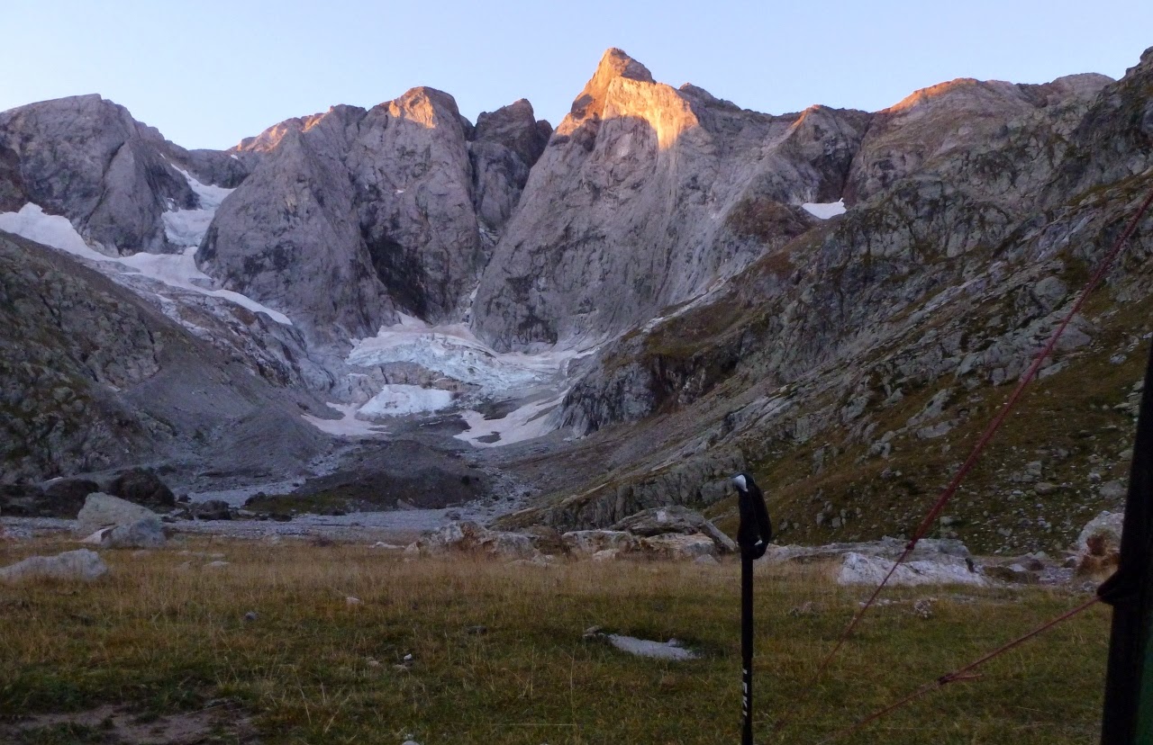 View of glaciers from Phil's tent
