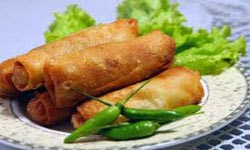 resep praktis (mudah) membuat makanan khas semarang lumpia goreng isi rebung enak, lezat