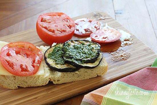 Eggplant Panini with Pesto skinny eggplant panini Eggplant Panini with Pesto