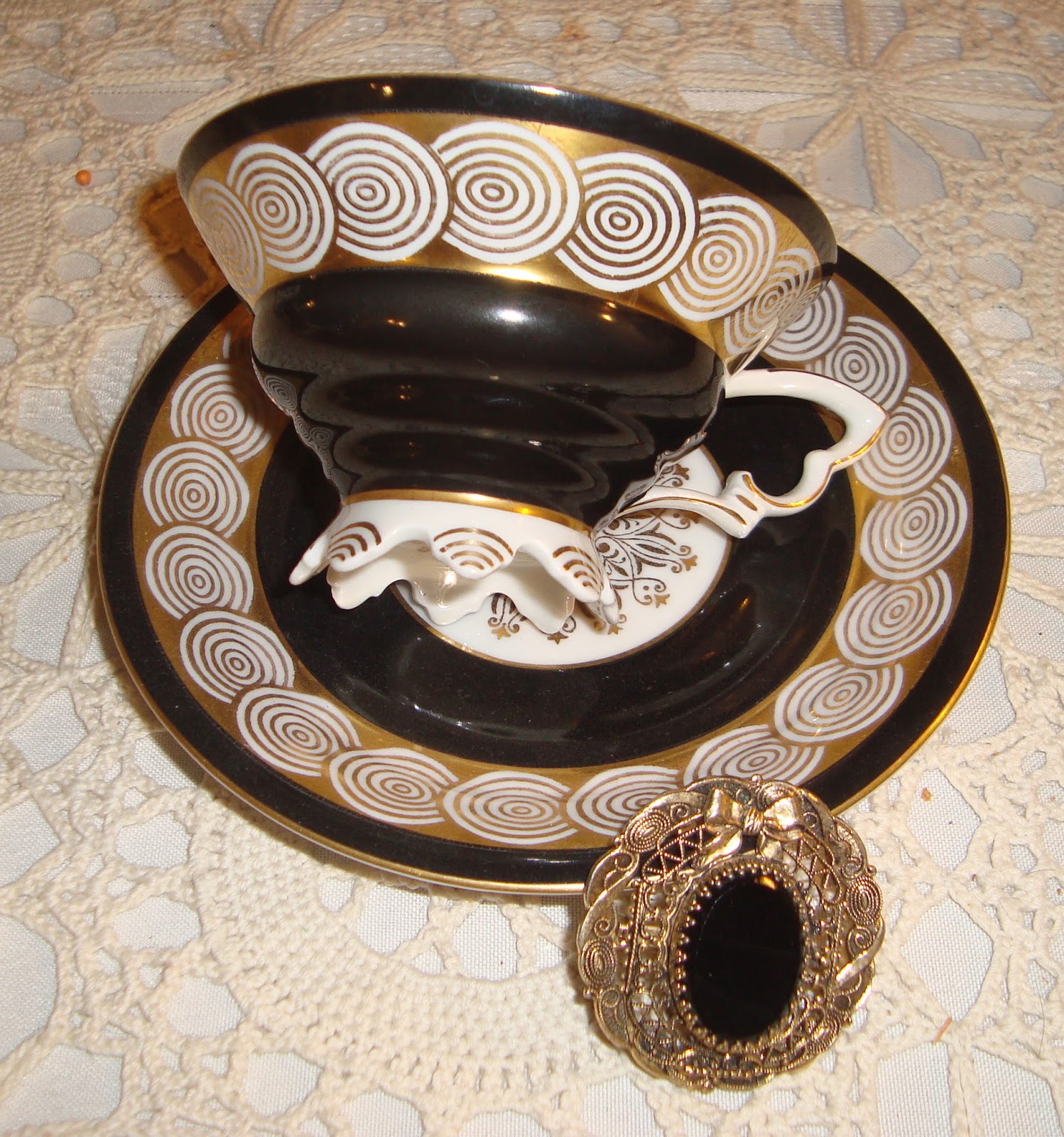 Martha's Favorites MORE BLACK & WHITE TEA CUPS AND PRAYING FOR PEACE!