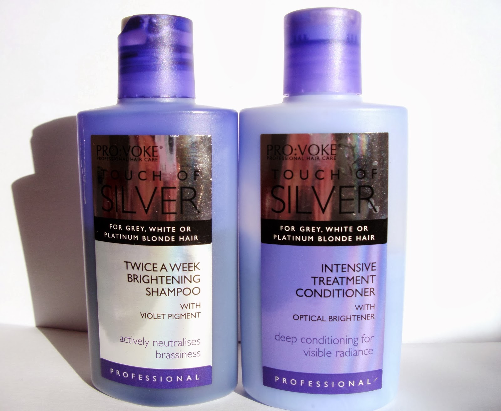 PRO:VOKE Touch of Silver Twice A Week Brightening Shampoo With Violet Pigment - 150 ml & PRO:VOKE Touch of Silver Intense Treatment Conditioner With Optical Brightener - 150 ml PRO:VOKE Touch of Silver Twice A Week Brightening Shampoo With Violet Pigment - 150 ml & PRO:VOKE Touch of Silver Intense Treatment Conditioner With Optical Brightener - 150 ml