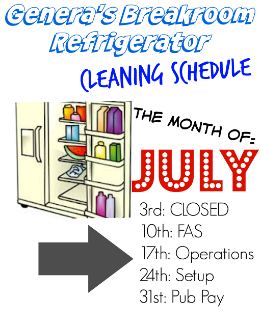 Genera Solutions Blog Refrigerator Cleaning Schedule July