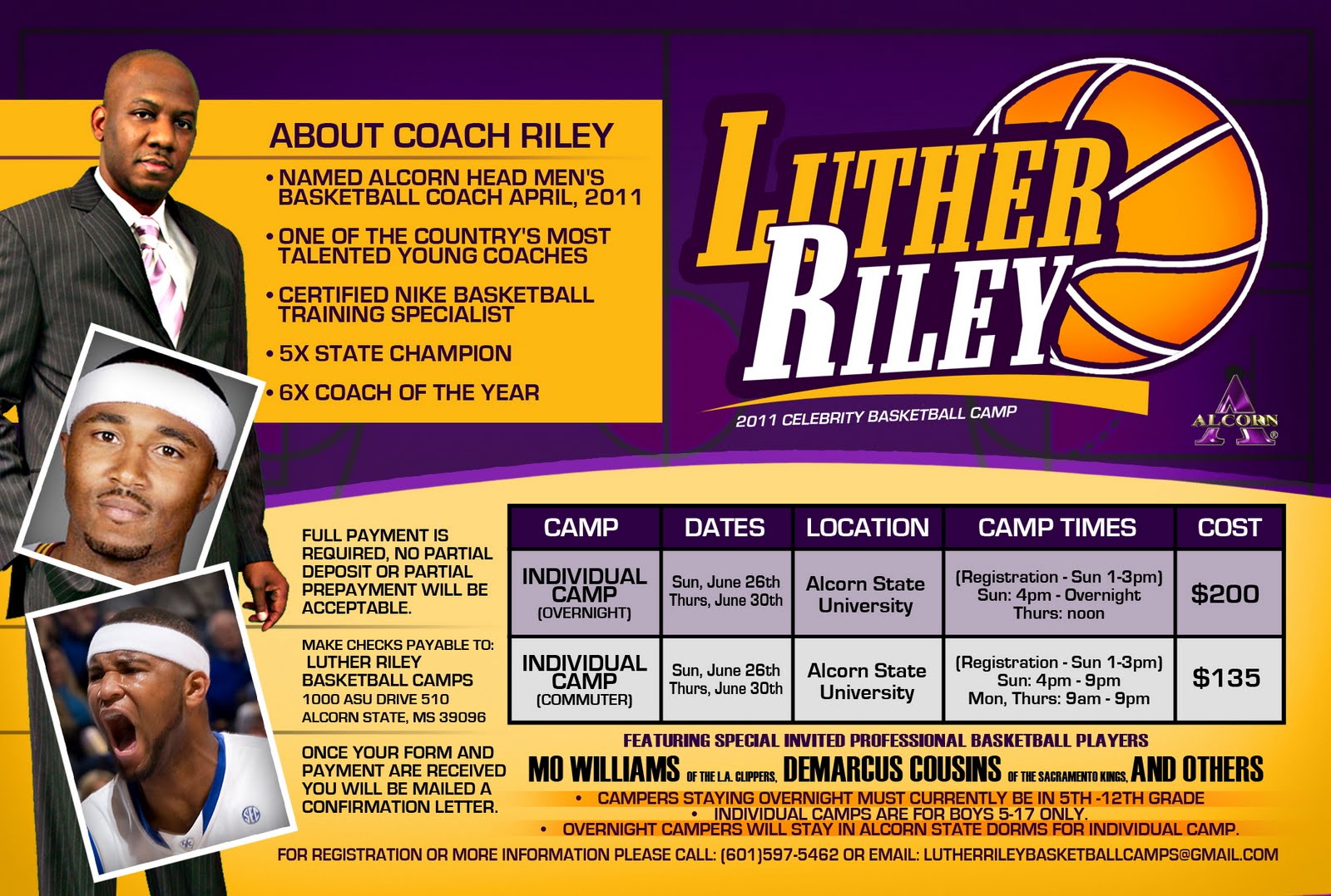 MEAC/SWAC SPORTS MAIN STREET™ Alcorn State's Luther Riley to host