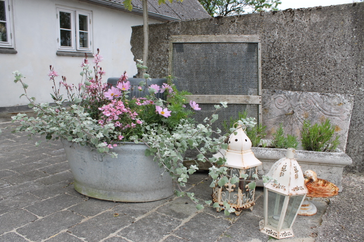 Stilleben no. 49: sommerstemning på terrassen Blomster til terrassen