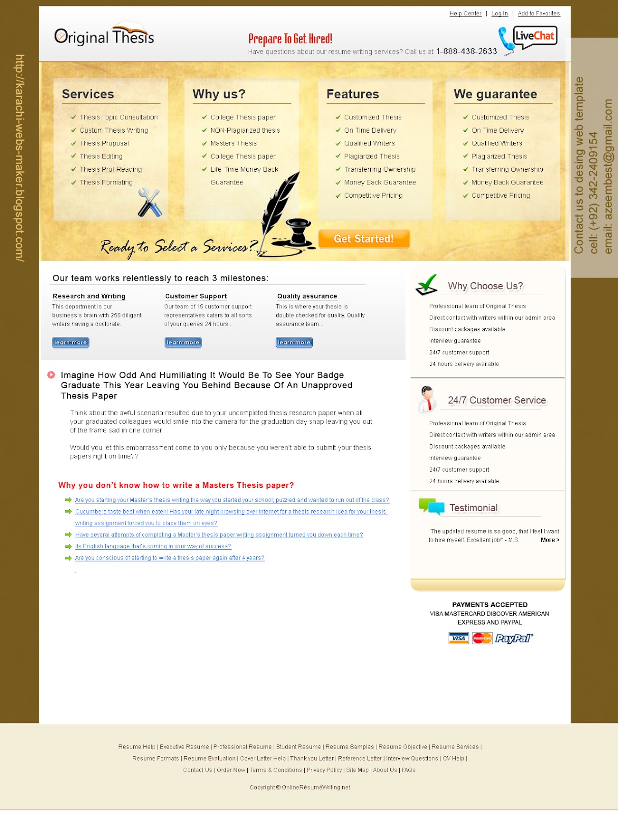Thesis Websites