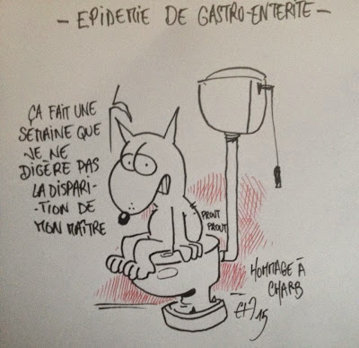 Epidémie de gastro-entérite - Hommage à Charb - attentat Charlie ©Guillaume Néel